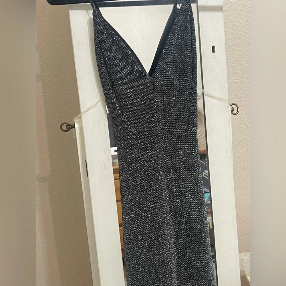 January 7 Metallic Black Shimmer dress size L